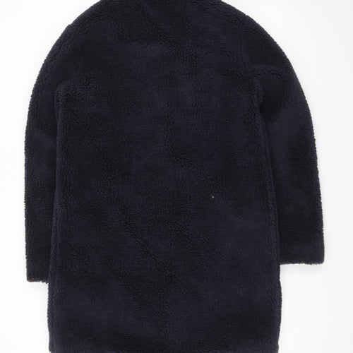 Dorothy Perkins Women's Blue Fleece Mid-Length Coat Size 8