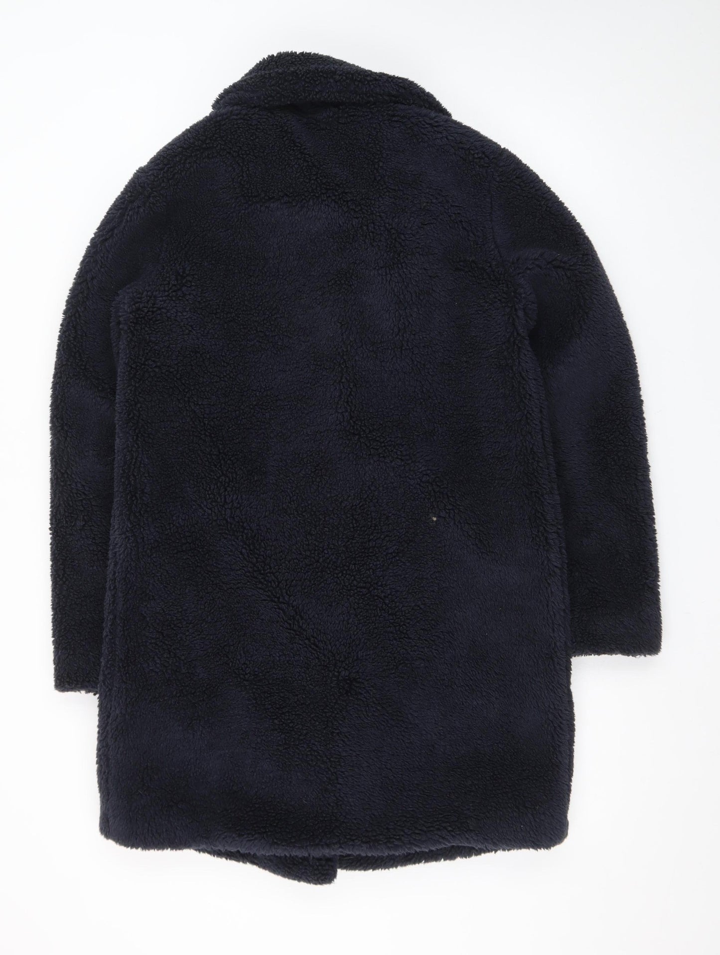 Dorothy Perkins Women's Blue Fleece Mid-Length Coat Size 8