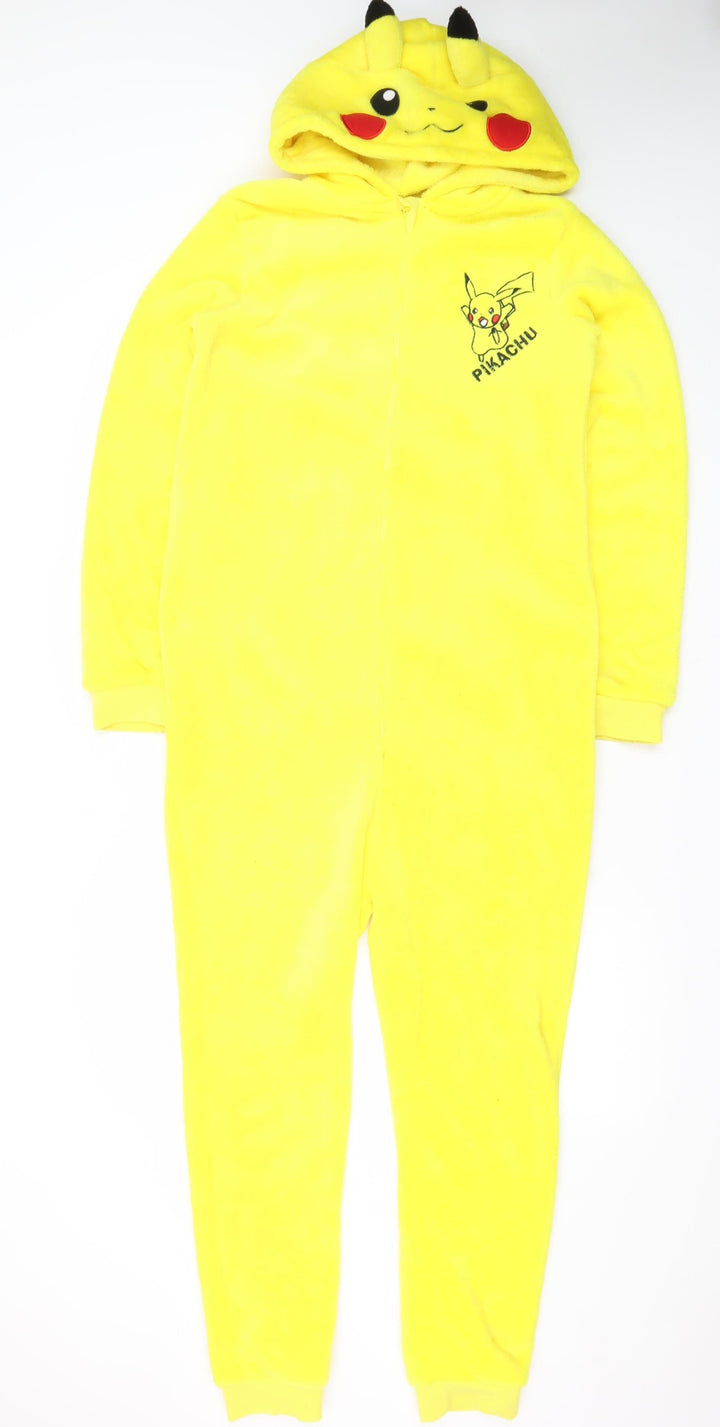 Pokémon Pikachu Boys Yellow Fleece One Piece Hooded Onesie 12-13 Years