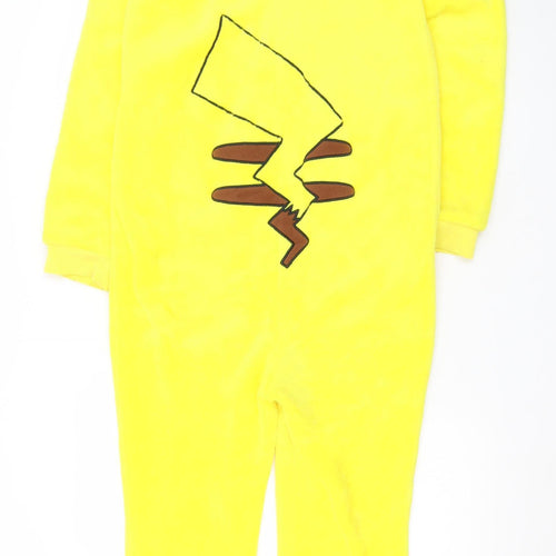 Pokémon Pikachu Boys Yellow Fleece One Piece Hooded Onesie 12-13 Years