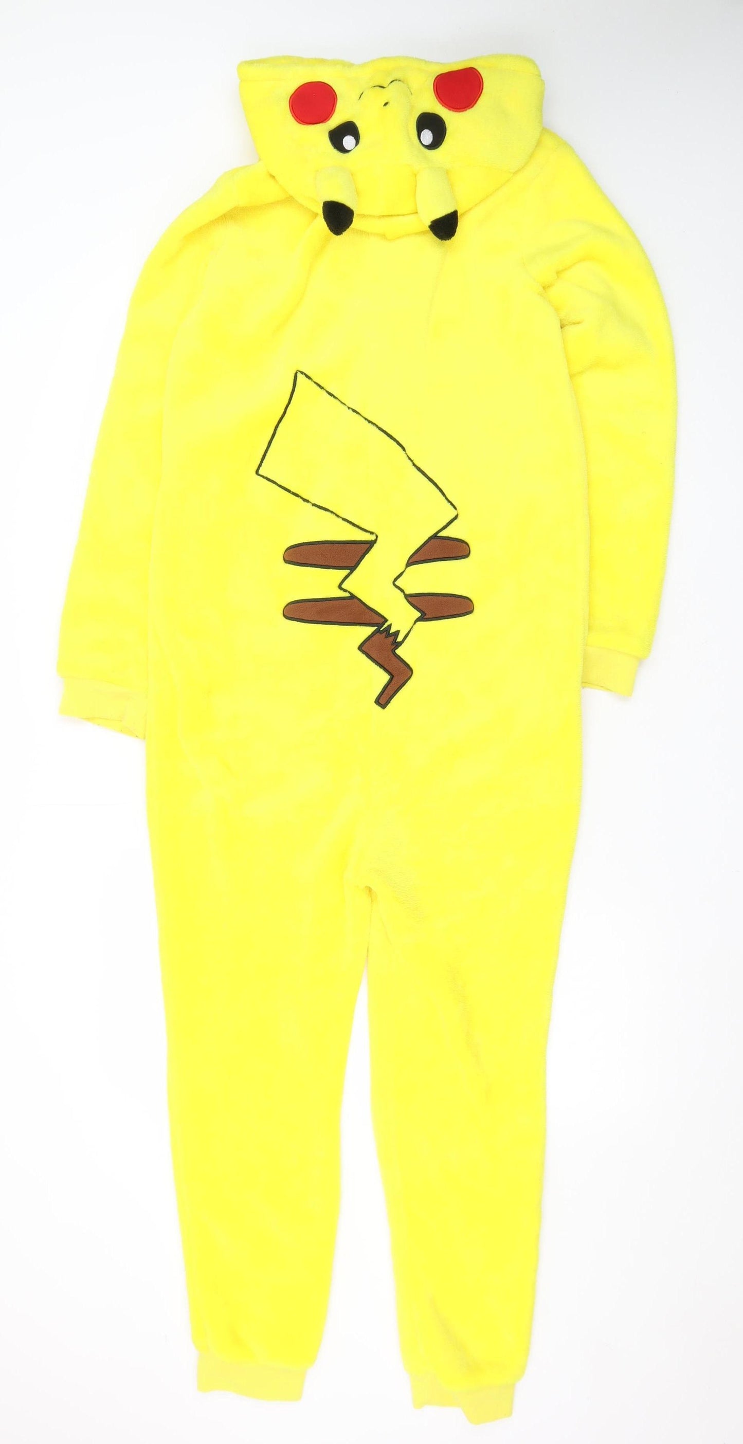 Pokémon Pikachu Boys Yellow Fleece One Piece Hooded Onesie 12-13 Years