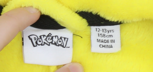 Pokémon Pikachu Boys Yellow Fleece One Piece Hooded Onesie 12-13 Years
