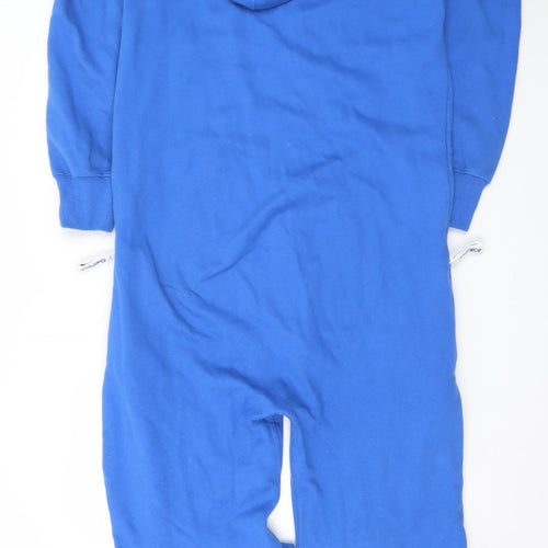 OnePiece Blue Hooded Fleece Zip One Piece Jumpsuit Men's M