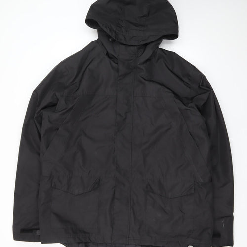 No Fear Men's Black 3XL Hooded Waterproof Parka Jacket