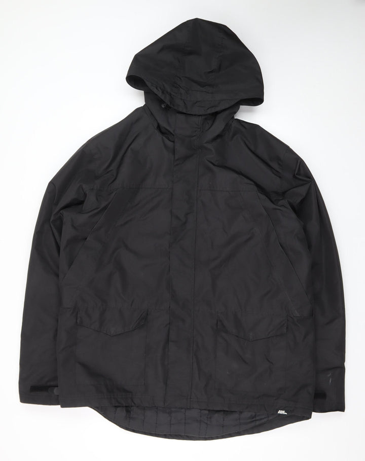 No Fear Men's Black 3XL Hooded Waterproof Parka Jacket