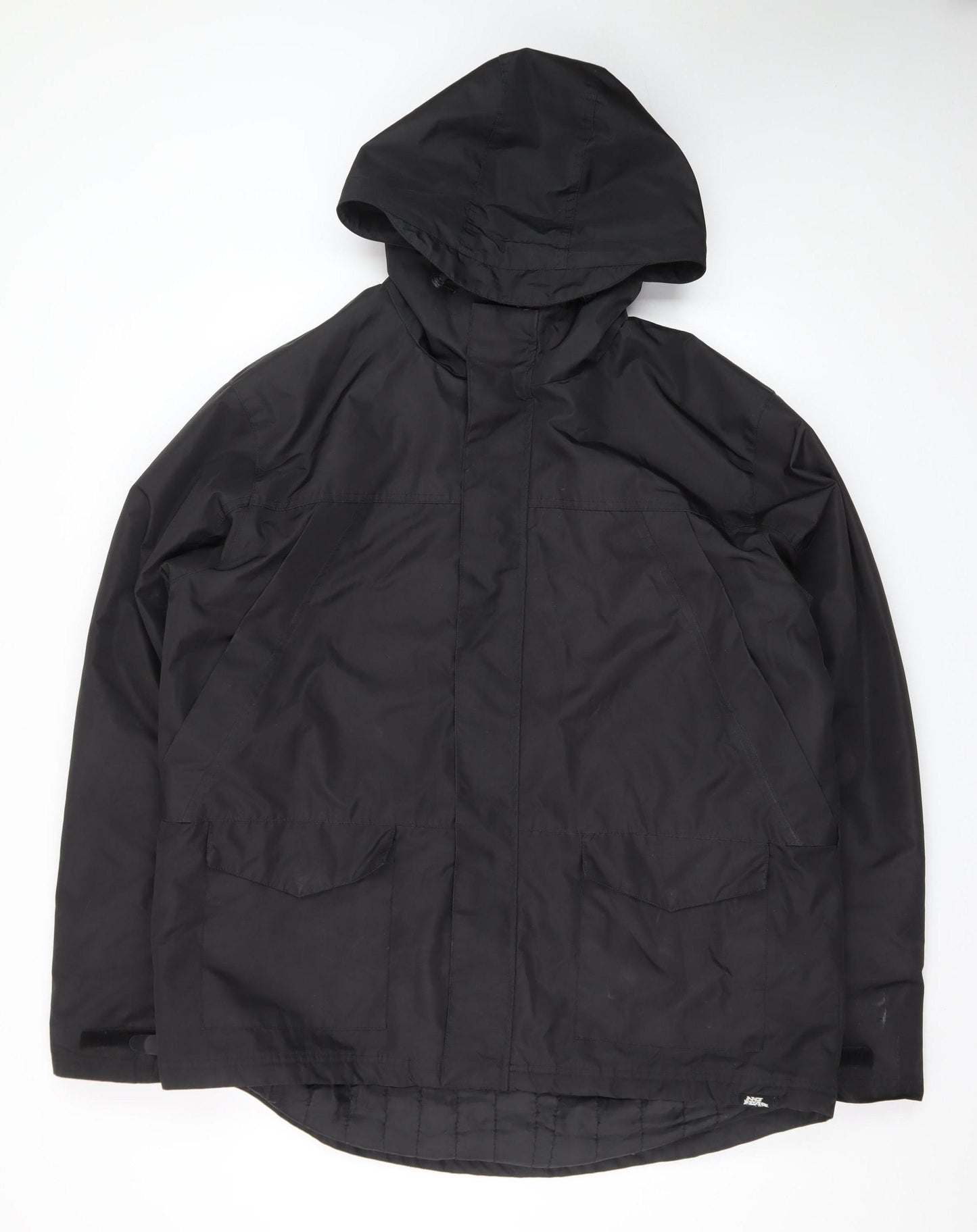 No Fear Men's Black 3XL Hooded Waterproof Parka Jacket