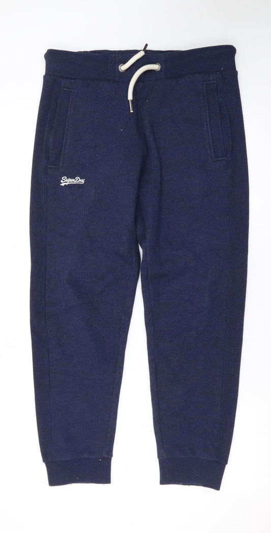 Superdry Men's Navy Jogger Sweatpants M Regular Fit Casual