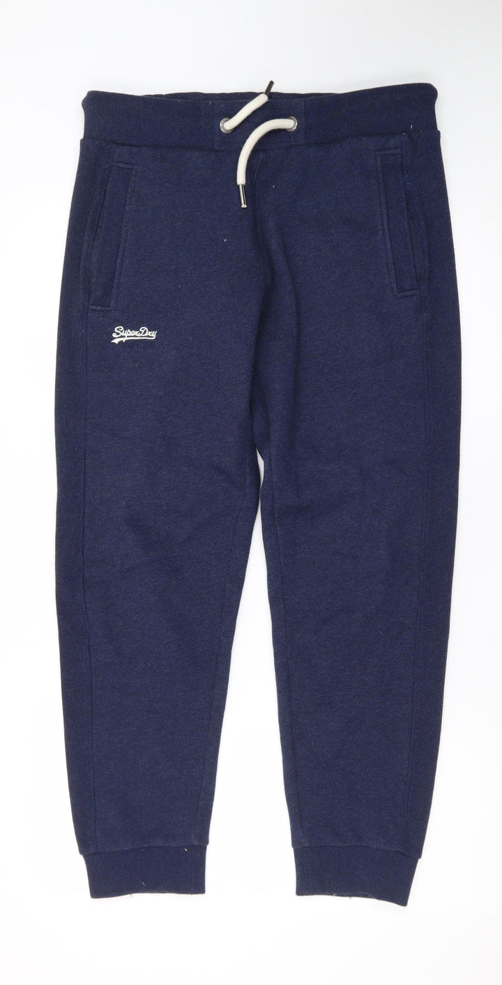 Superdry Men's Navy Jogger Sweatpants M Regular Fit Casual