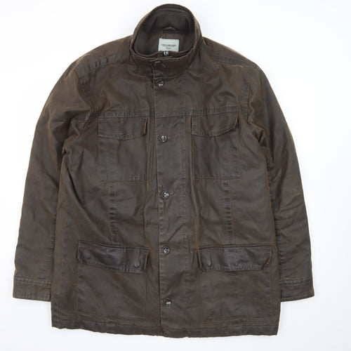 Greenwoods Men’s Brown Waxed Cotton Outdoor Jacket L