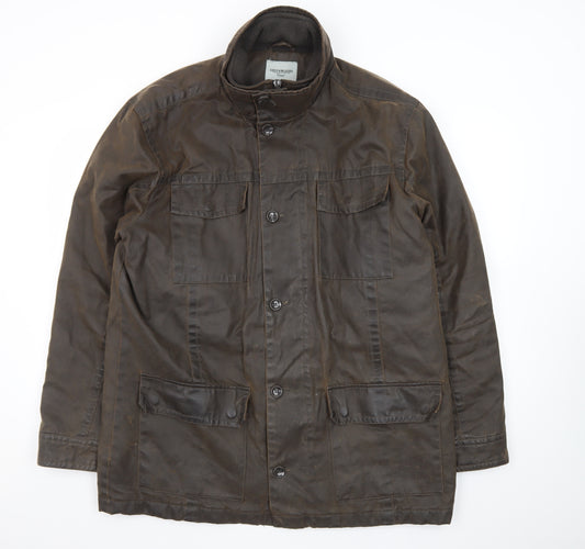 Greenwoods Men’s Brown Waxed Cotton Outdoor Jacket L