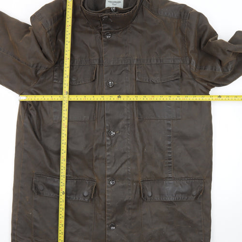 Greenwoods Men’s Brown Waxed Cotton Outdoor Jacket L