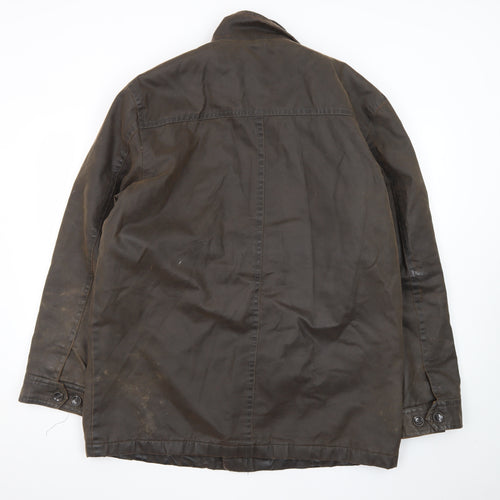 Greenwoods Men’s Brown Waxed Cotton Outdoor Jacket L