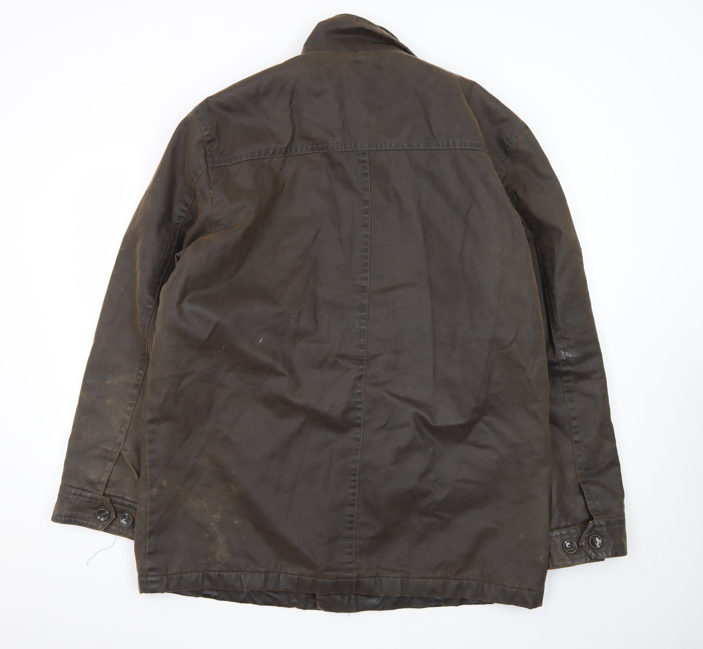 Greenwoods Men’s Brown Waxed Cotton Outdoor Jacket L