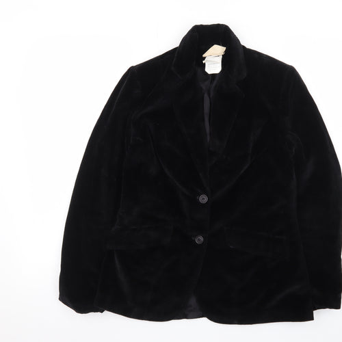 Sears Women’s Black Velvet Blazer Size 10 Classic Mid-Length