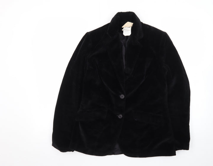 Sears Women’s Black Velvet Blazer Size 10 Classic Mid-Length