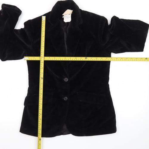 Sears Women’s Black Velvet Blazer Size 10 Classic Mid-Length