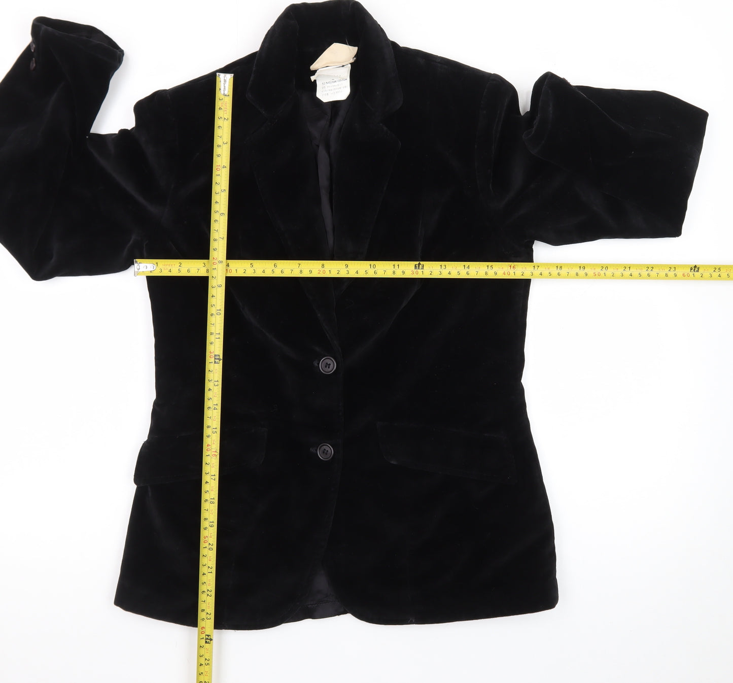 Sears Women’s Black Velvet Blazer Size 10 Classic Mid-Length