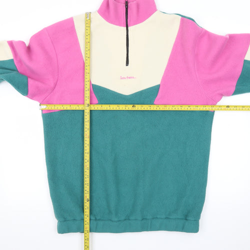 Urban Outfitters Womens Multicoloured Fleece 1/4 Zip Sweatshirt M