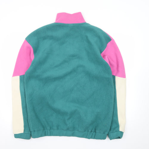 Urban Outfitters Womens Multicoloured Fleece 1/4 Zip Sweatshirt M