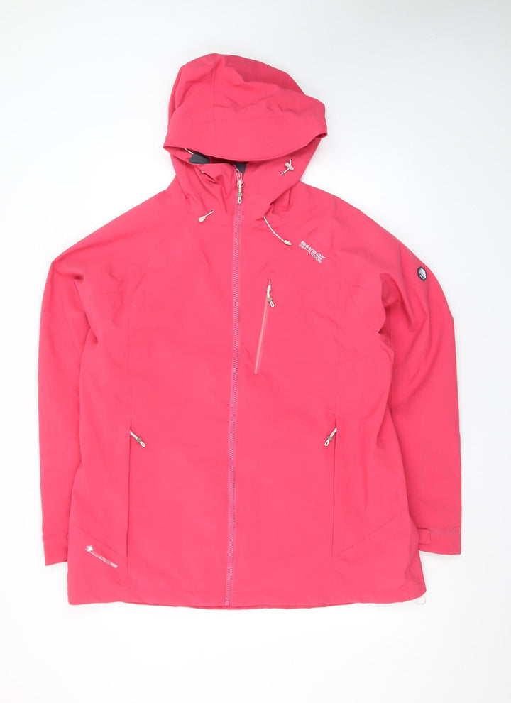 Regatta Great Outdoors Women's Pink Hooded Waterproof Jacket UK 18