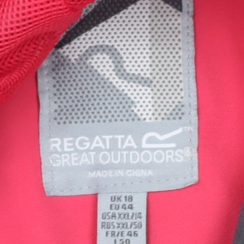 Regatta Great Outdoors Women's Pink Hooded Waterproof Jacket UK 18