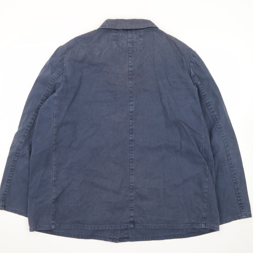Seasalt Cornwall Women's Blue Cotton Button Casual Jacket Size 20