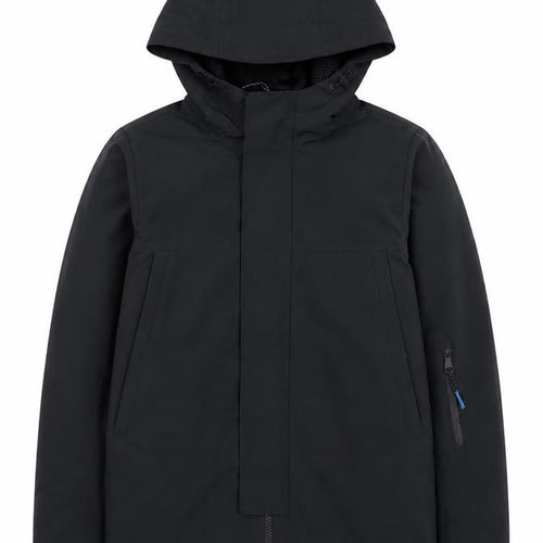 Marks and Spencer Boys Black Waterproof Hooded Parka Coat 7-8 Years