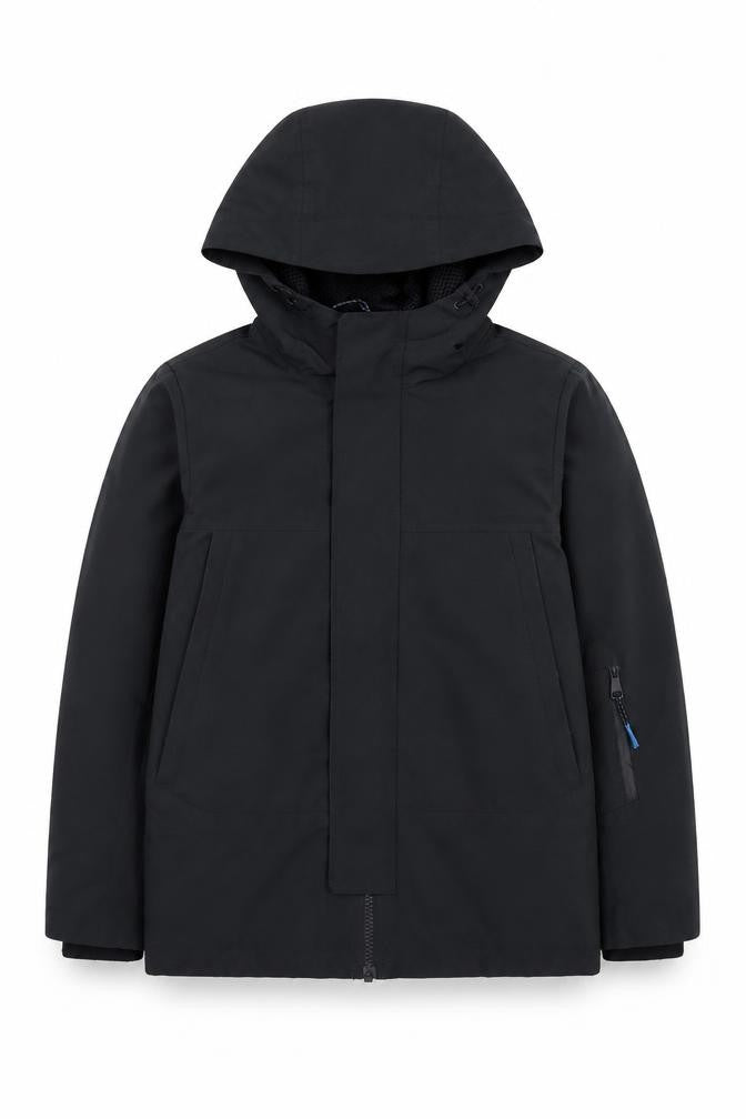 Marks and Spencer Boys Black Waterproof Hooded Parka Coat 7-8 Years
