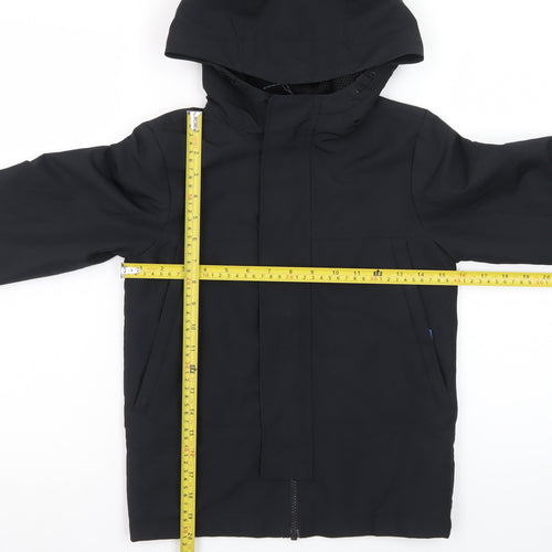 Marks and Spencer Boys Black Waterproof Hooded Parka Coat 7-8 Years