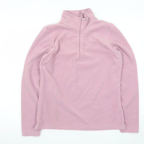 Mountain Warehouse Women’s Pink Fleece 1/2 Zip Pullover Hoodie M