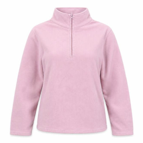 Mountain Warehouse Women’s Pink Fleece 1/2 Zip Pullover Hoodie M