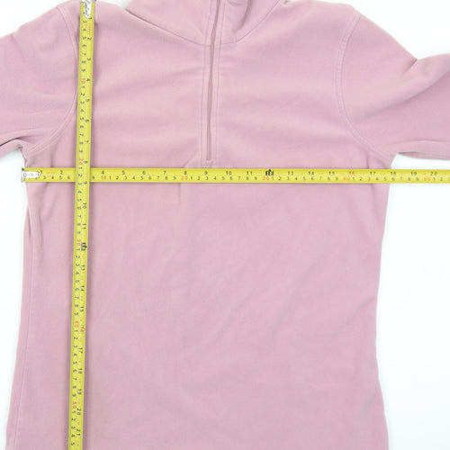 Mountain Warehouse Women’s Pink Fleece 1/2 Zip Pullover Hoodie M