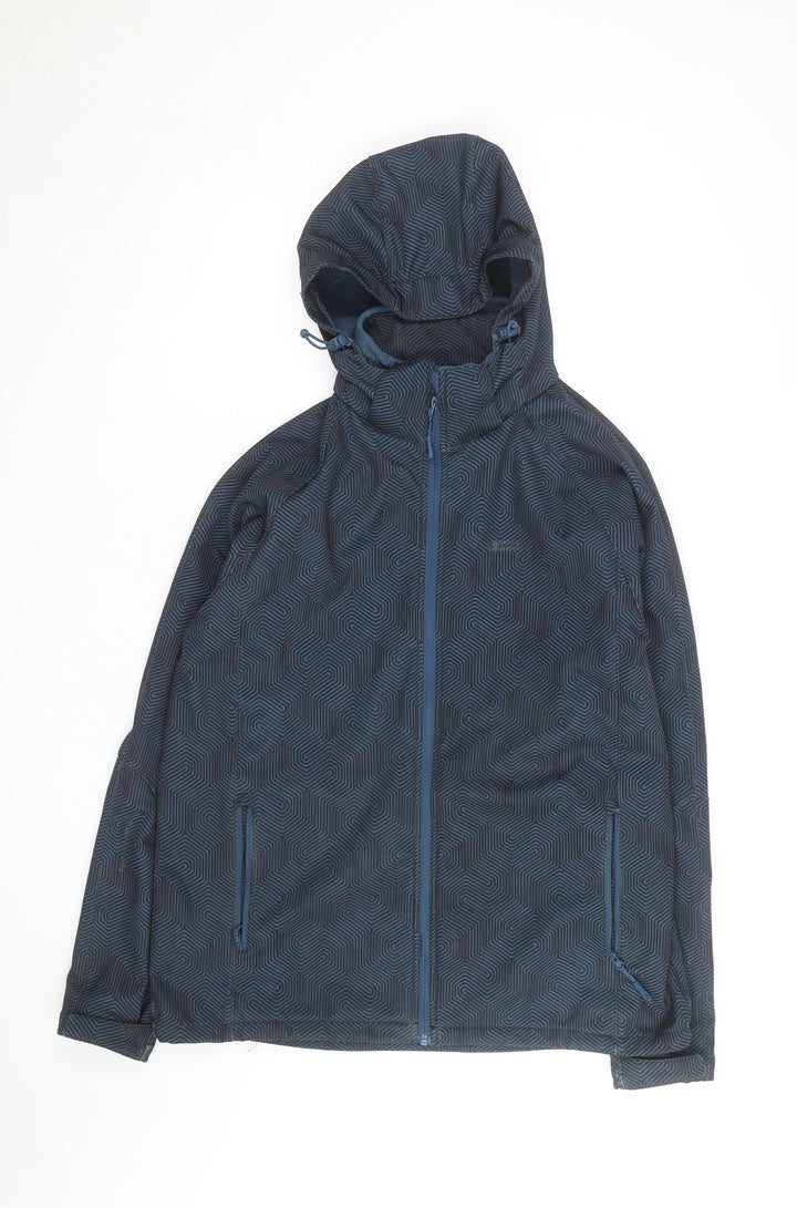 Mountain Warehouse Men's Blue Softshell Hooded Jacket Size L Outdoor