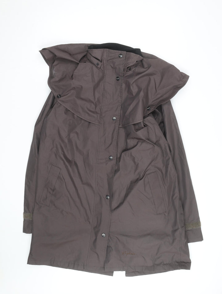 Rydale Women Brown Waterproof Long Rain Coat Size 18