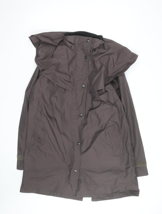 Rydale Women Brown Waterproof Long Rain Coat Size 18