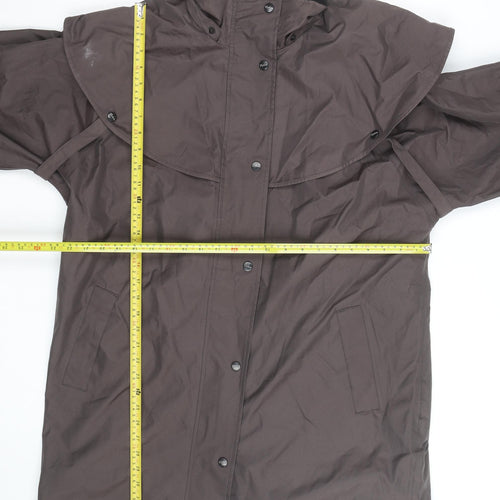 Rydale Women Brown Waterproof Long Rain Coat Size 18