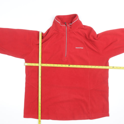 Craghoppers Women's Red Fleece Pullover Sweatshirt UK 18 1/2 Zip Outdoor