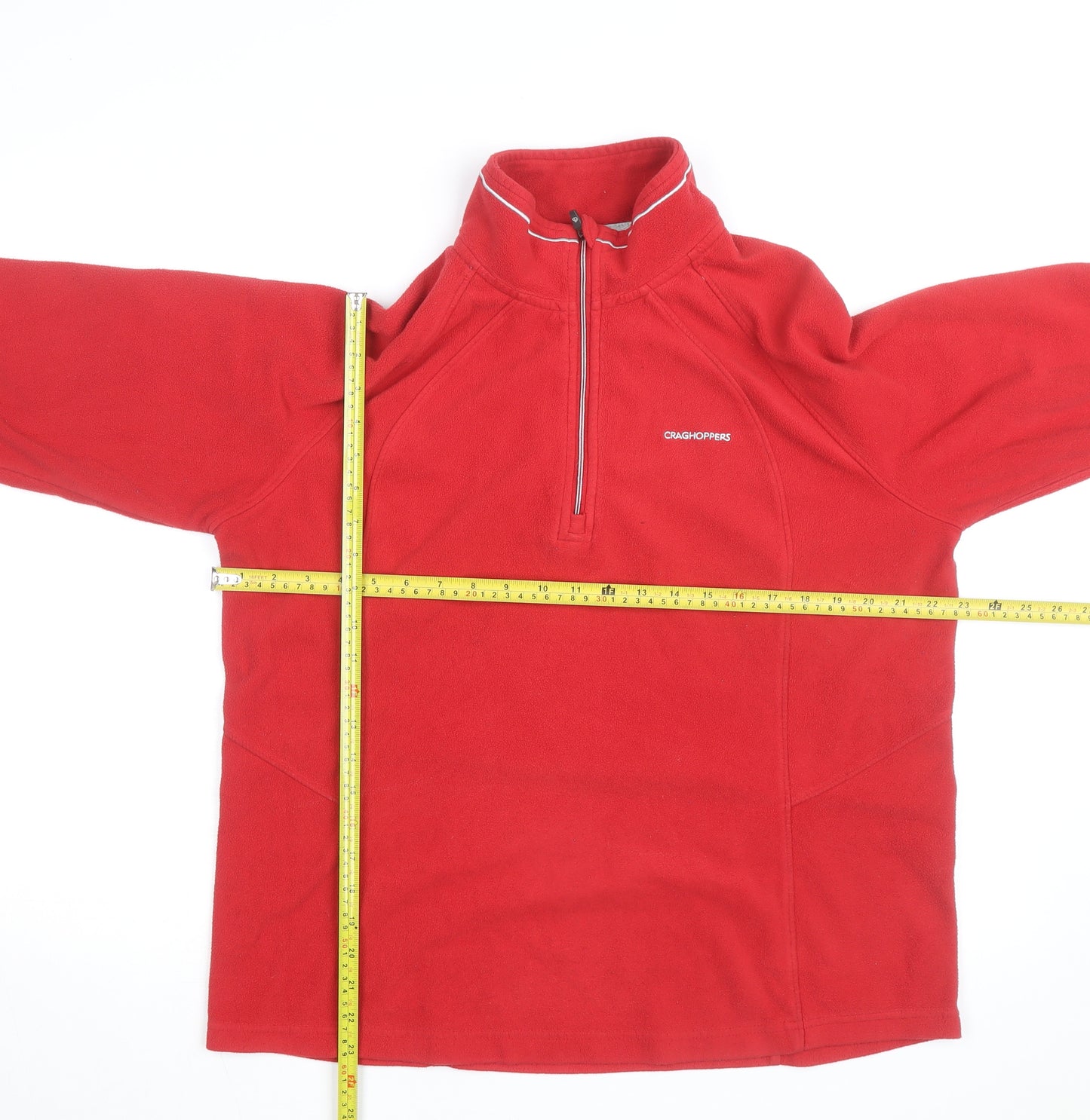 Craghoppers Women's Red Fleece Pullover Sweatshirt UK 18 1/2 Zip Outdoor