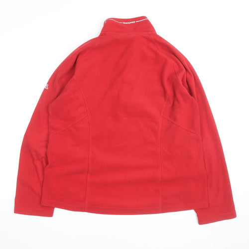 Craghoppers Women's Red Fleece Pullover Sweatshirt UK 18 1/2 Zip Outdoor