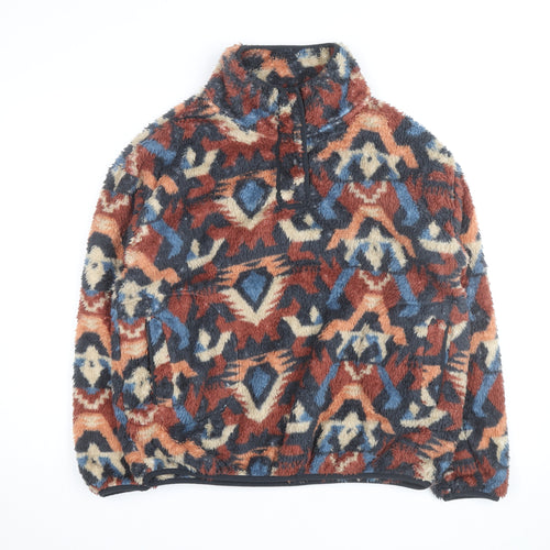 Next Men's Multicoloured Fleece 1/4 Zip Pullover Jumper M