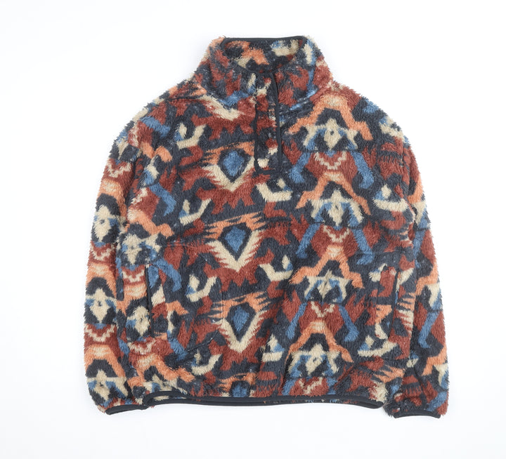 Next Men's Multicoloured Fleece 1/4 Zip Pullover Jumper M