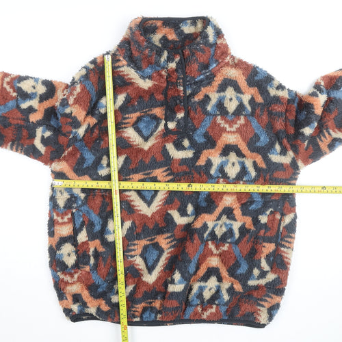 Next Men's Multicoloured Fleece 1/4 Zip Pullover Jumper M