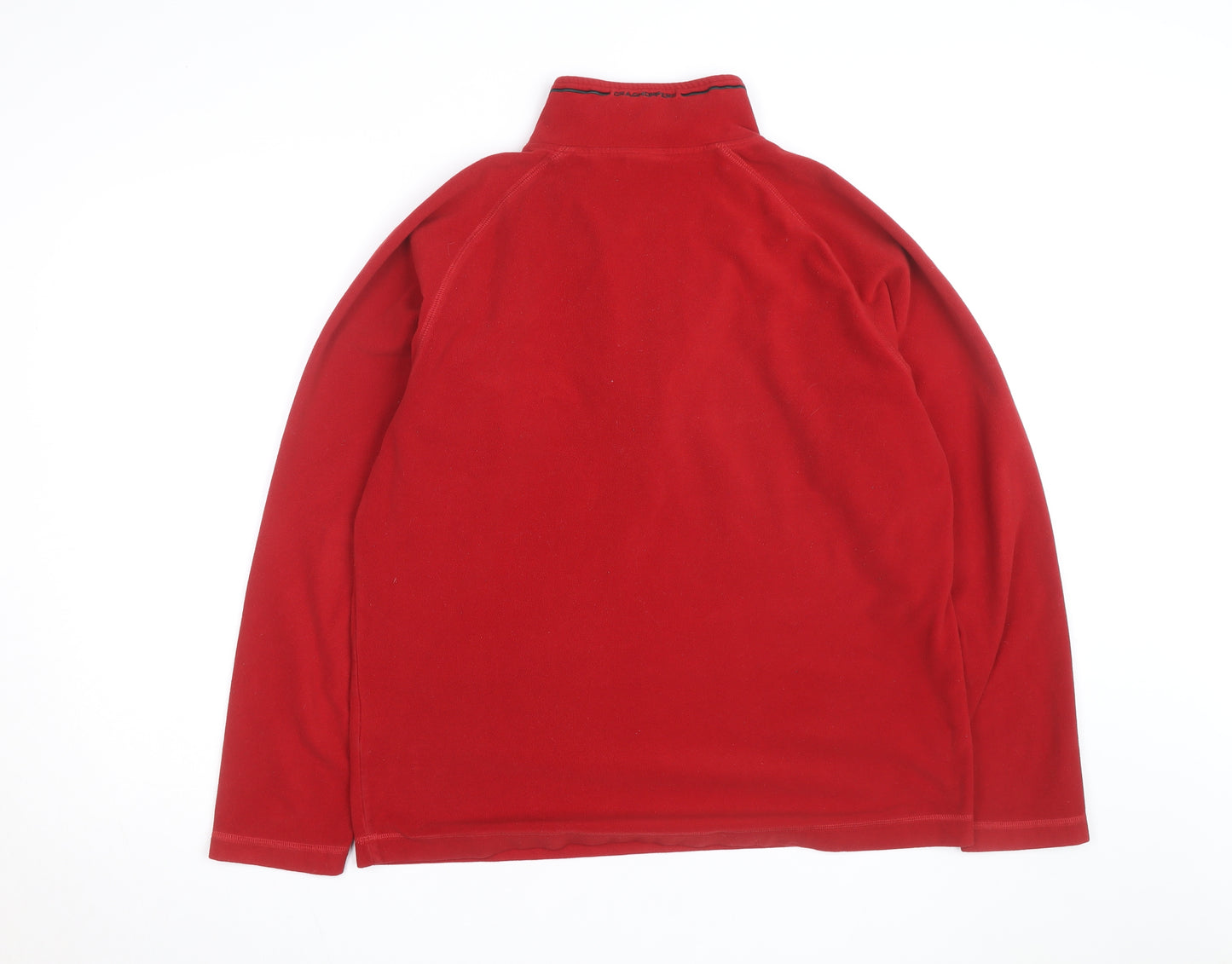 Craghoppers Men's Red Fleece 1/4 Zip Pullover Sweatshirt L