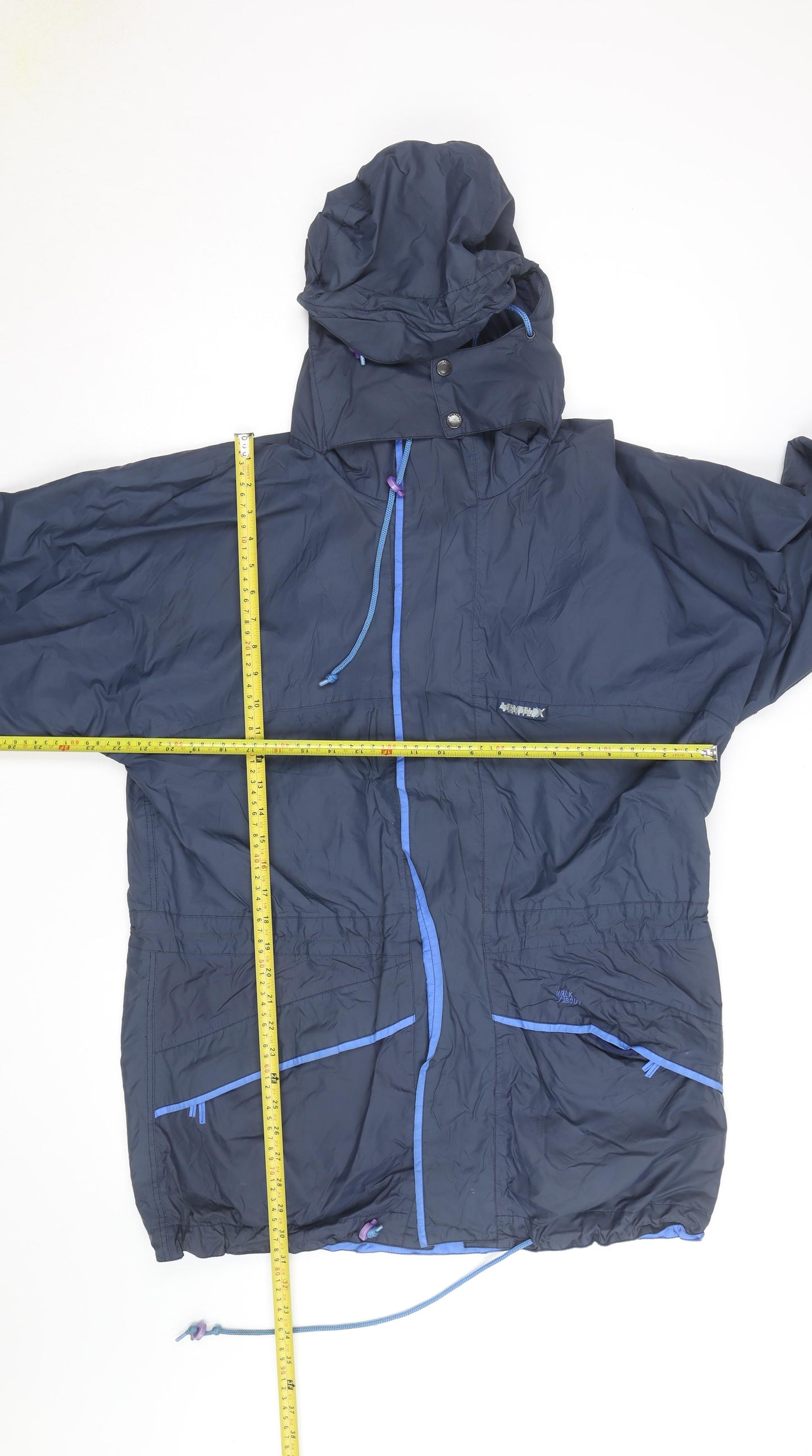 Walkabout Men’s Blue Waterproof Hooded Parka Jacket Size M