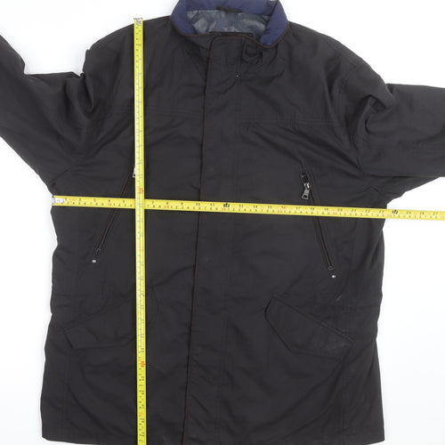 Collezione Men's Black XL Waterproof Rain Coat Jacket