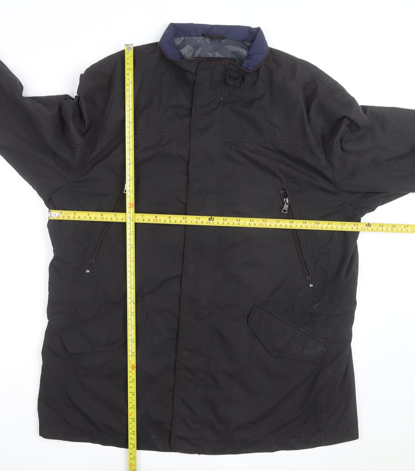 Collezione Men's Black XL Waterproof Rain Coat Jacket