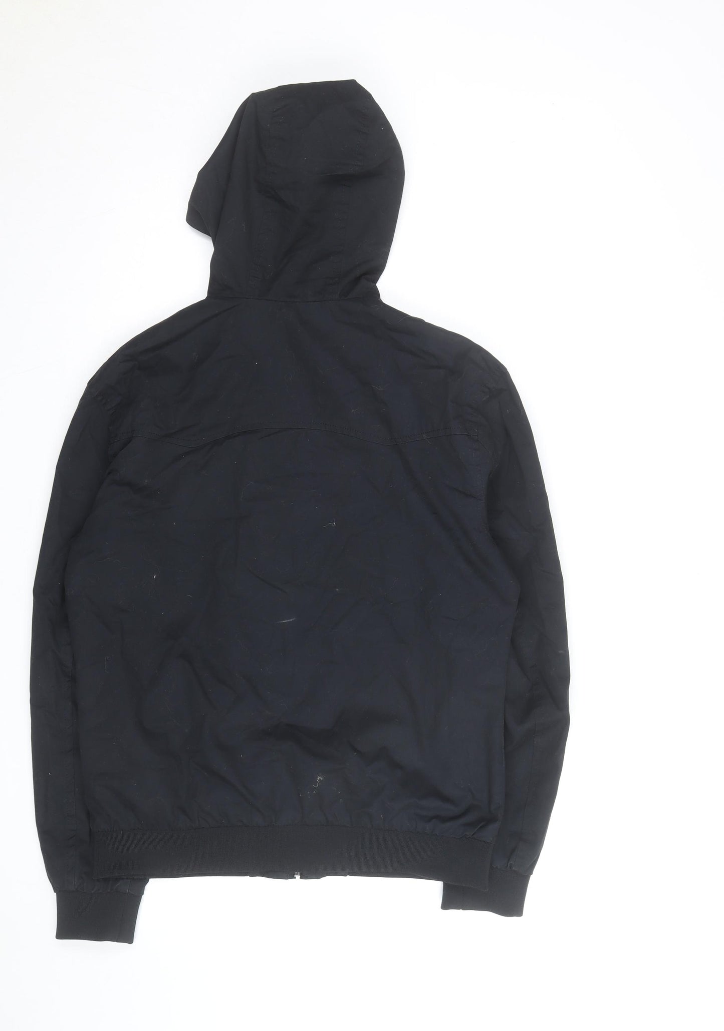 French Connection Men's Black Hooded Full Zip Windbreaker Jacket Size S