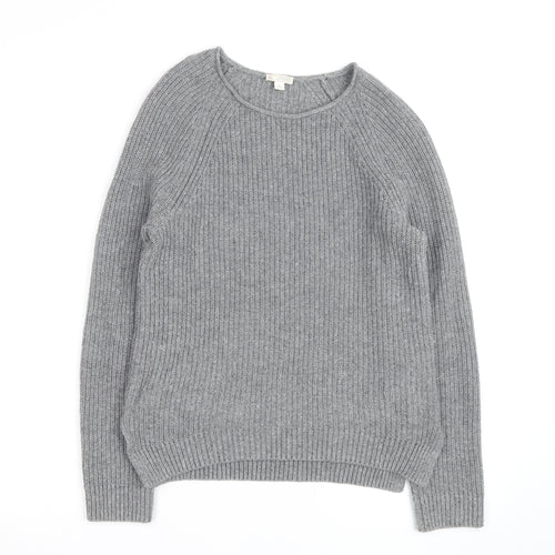 Gap Mens Grey Wool Blend Chunky Knit Crew Neck Jumper M