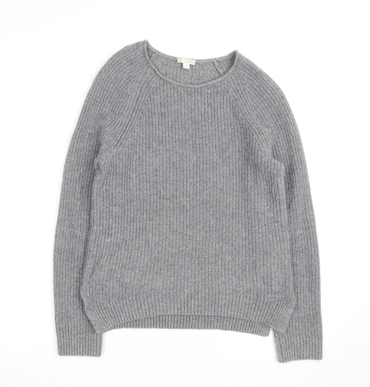Gap Mens Grey Wool Blend Chunky Knit Crew Neck Jumper M