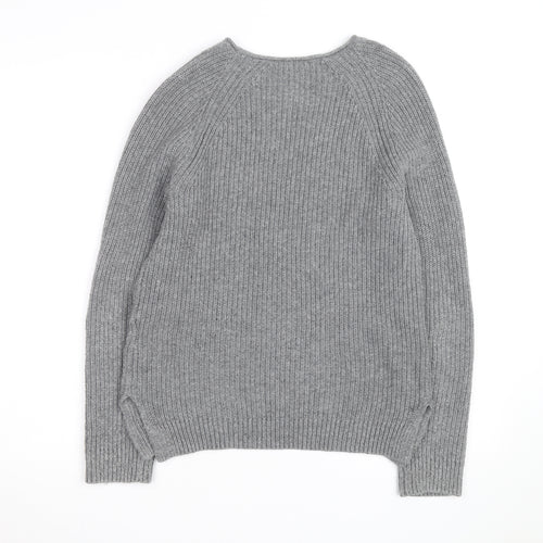 Gap Mens Grey Wool Blend Chunky Knit Crew Neck Jumper M